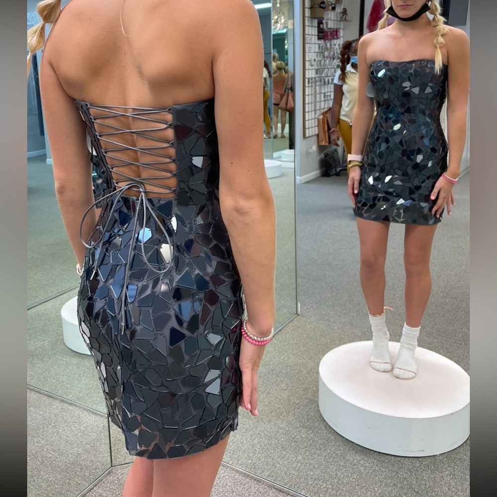 Strapless Sherri Hill Mirror Dress